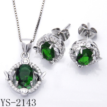 Modische Micro pflastern CZ 925 Sterling Silber Schmuck Set (YS-2143)